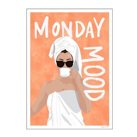 Poster & Frame ByKammille poster 50x70 cm monday mood