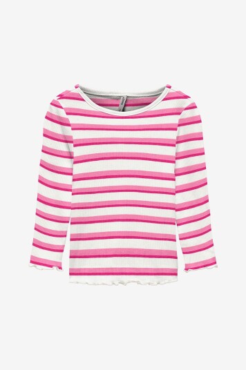 Kids Only Topp kmgEvig L/S Rib Top O neck Hvit