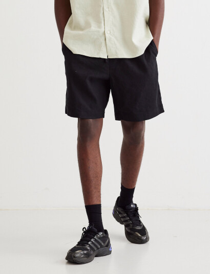 Woodbird Wbbommy Linen Shorts - Black - XL