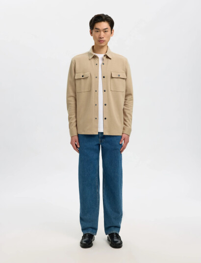 Selected Slhjackie Sweat Jacket Noos - Beige - S