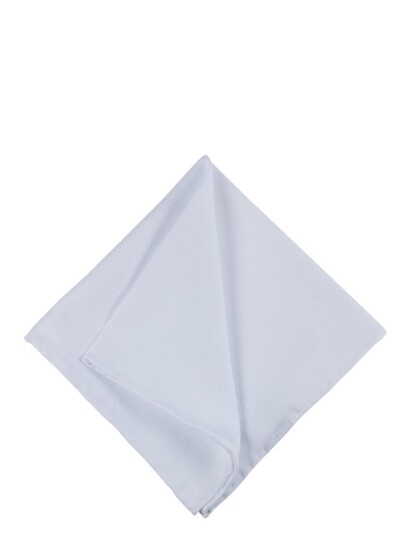 Portia 1924 Solid Cotton Pocket Square - White - ONE SIZE