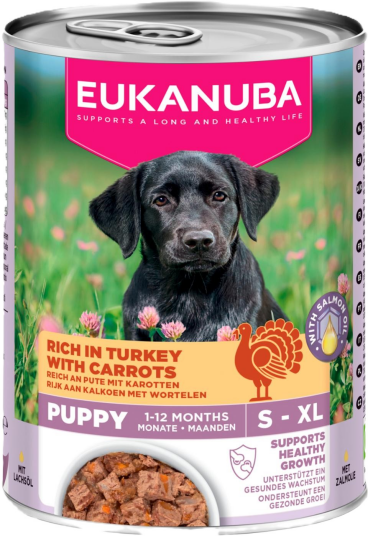Eukanuba Våtfôr til Valper med Tyrkisk Kylling og Gulrøtter 400 g Eukanuba Våtfôr til Valper med Tyrkisk Kylling og Gulrøtter 400 g