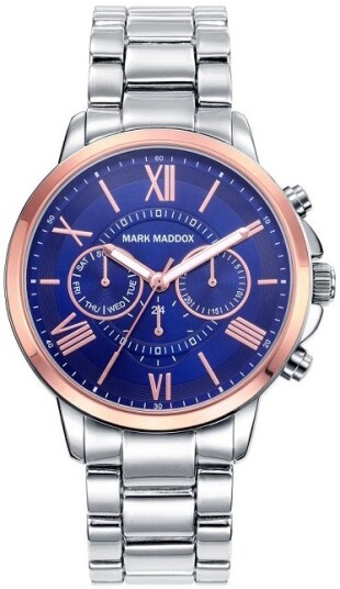 Mark Maddox Herreklokke HM6011 33 Classic Blå/Stål Ø42 mm Mark Maddox Herreklokke HM6011 33 Classic Blå/Stål Ø42 mm