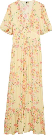 Vero Moda   Maxikjole vmVilma Holy 2/4 Ankle Wvn LC   Gull