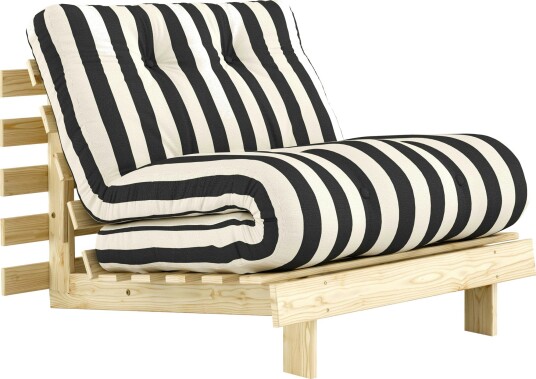 Roots Sovesofa 90x200 cm Sort / Hvit