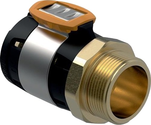 Geberit Flowfit 63mm Overgang med Udvendigt Gevind i Blyfri Siliciumbronze
