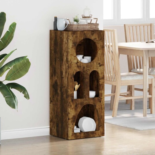  Serviesskap Røkt eik 40 x 35 x 100.5 cm Konstruert tre
