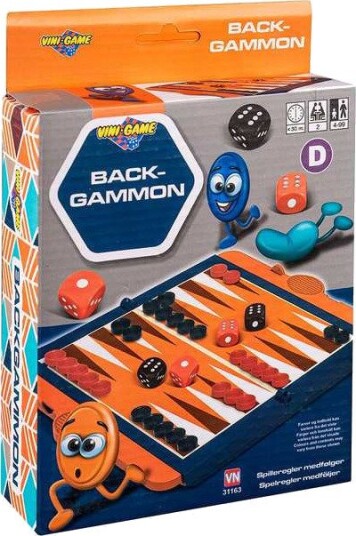 Vini Backgammon Reisespill – Regler Følger Med