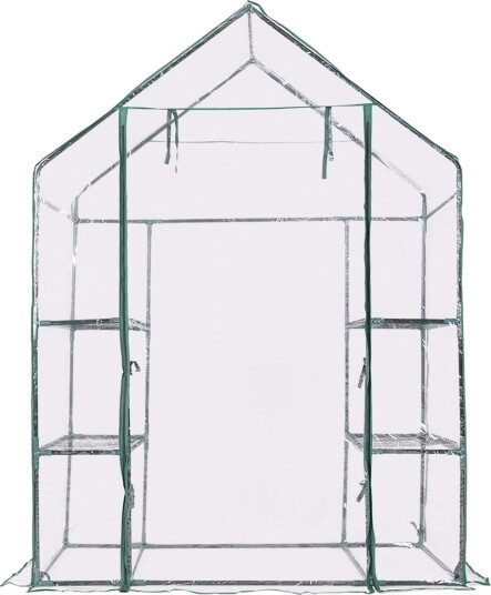 Drivhus med hyller – 143 x 73 x 195 cm enkelt oppsett Drivhus med hyller – 143 x 73 x 195 cm enkelt oppsett