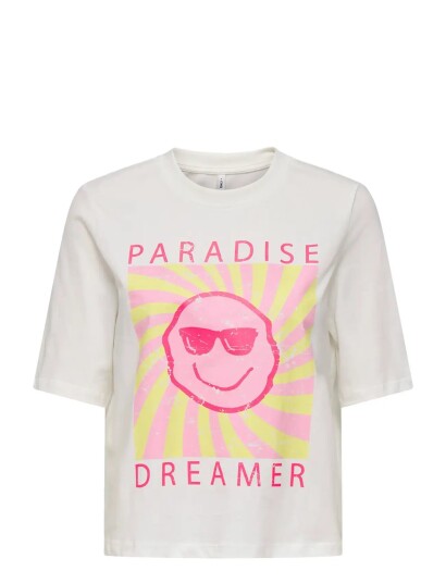 Kids Only Kogcarty Sun Life S/S Tee Ot Jrs Cream 146 152 Kids Only Kogcarty Sun Life S/S Tee Ot Jrs Cream 146 152