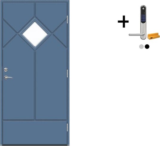 Ytterdør Swedoor Advance-Line Classic Schumann med Yale Doorman Classic Home