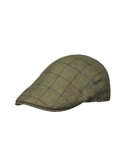 Chevalier Dalton Tweed Sixpence Cap Winter Moss Checked 55 55