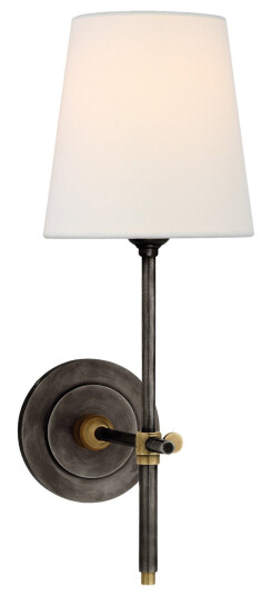 Bryant vägglampa brons och antik mässing/linne Bryant vägglampa brons och antik mässing/linne