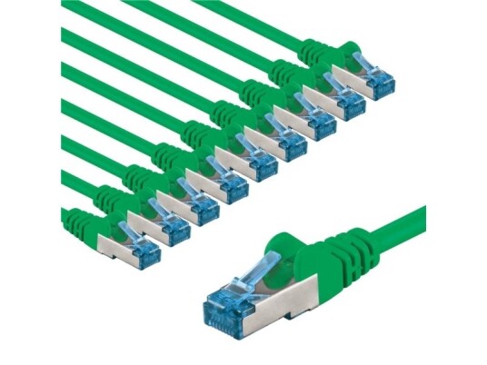 Goobay 69373 1 M Cat6a S/Ftp S-Stp Rj-45 Rj-45 Blå Grønn