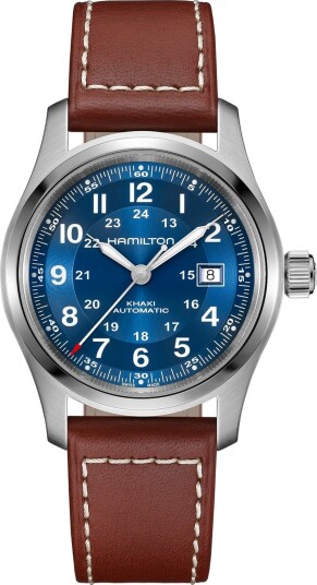 Hamilton Herreklokke H70605540 Khaki Field Blå/Lær Ø42 mm Hamilton Herreklokke H70605540 Khaki Field Blå/Lær Ø42 mm
