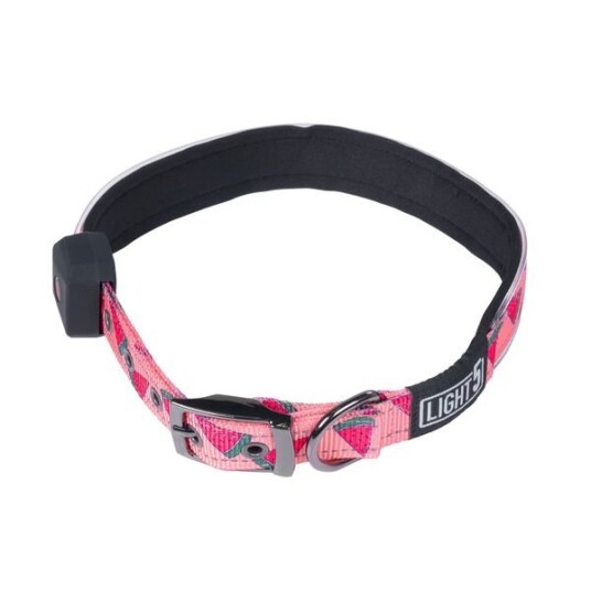 Hundehalsbånd Light5 Doggo Led Collar Pink M Hundehalsbånd Light5 Doggo Led Collar Pink M