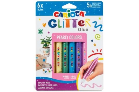 Glitter Glue 10,5Ml Pearly 6Stk. Ass. Glitter Glue 10,5Ml Pearly 6Stk. Ass.