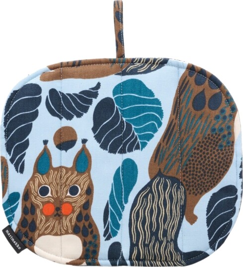 Marimekko Pieni Kurre gryteklut 25 × 22 cm lyseblå/flerfarget Marimekko Pieni Kurre gryteklut 25 × 22 cm lyseblå/flerfarget