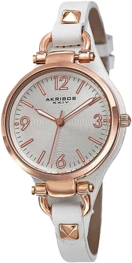 Akribos XXIV Dameklokke AK761WTR Classic Sølvfarget/Rose gulltonet
