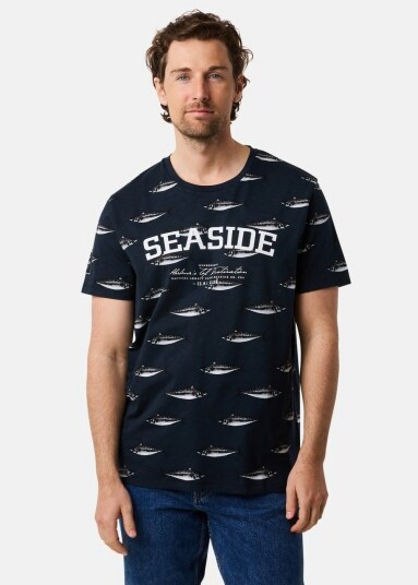 Seaside Ocean Tee Navy Makerill 3xl Strandklær
