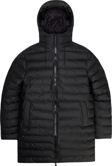 Rains Unisex Lohja Long Puffer Jacket W3T3 Black XL Rains Unisex Lohja Long Puffer Jacket W3T3 Black XL