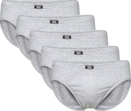 JBS 5-Pack Mini Slip Grå Økologisk Bomull Størrelse M