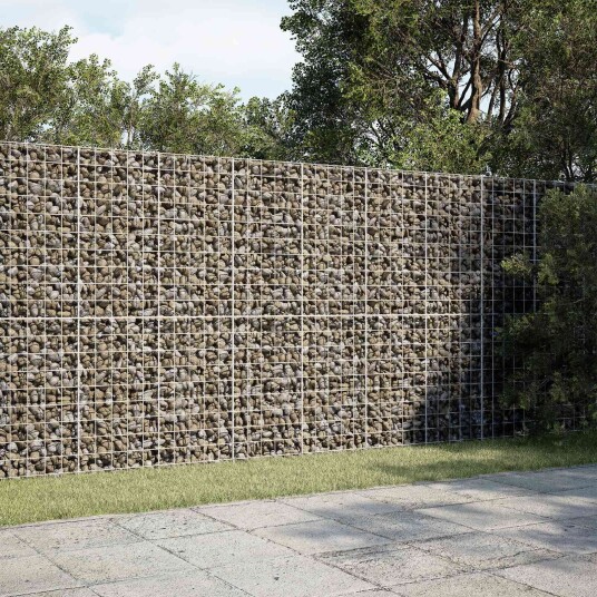 vidaXL Gabion med 5 mm tråd og 10x10 cm mesh 200x50x200 cm