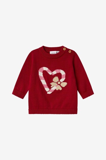 Name It Baby Pullover nbfReamo LS Knit Rød