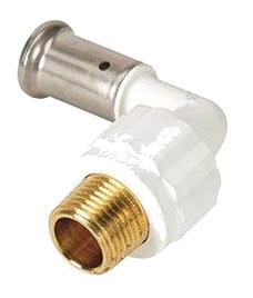 Henco Pres Vinkel 90° Pvdf 32 Mm X 1" Pres/Udvendig Gevind