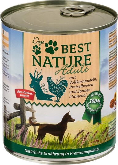 Best Nature Våtfôr Adult Dog Vilt & Pasta Kylling 12 X 800 G