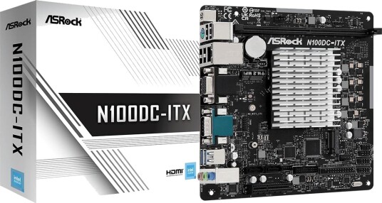 ASRock N100DC-ITX Mini-ITX Hovedkort med Integrert Intel N100 Prosessor og DDR4 Støtte