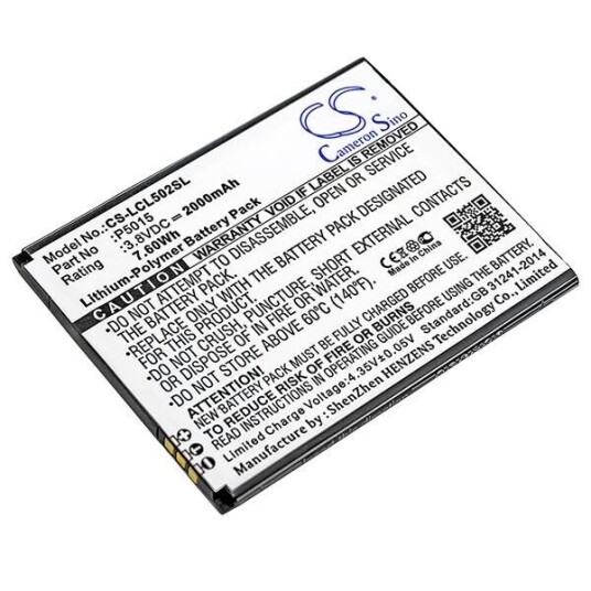Logicom L-ITE 502 batteri (2000 mAh 3.8 V, Sort)