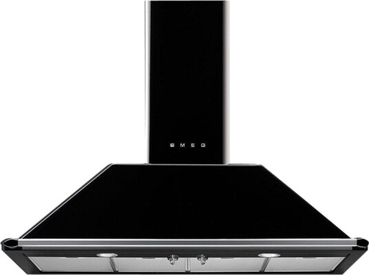 Smeg Victoria Vegghengt Kjøkkenvifte 110 cm Sort med Belysning