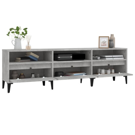 vidaXL TV-benk betonggrå 150x30x44,5 cm konstruert tre
