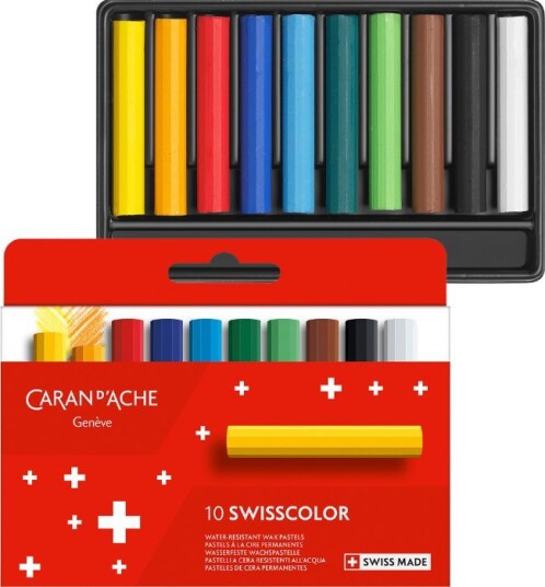 Caran d'Ache Swisscolor permanente vokspasteller 10 farger