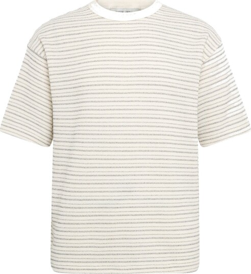 Casual Friday Cffrederik Striped Structured Tee Cream M
