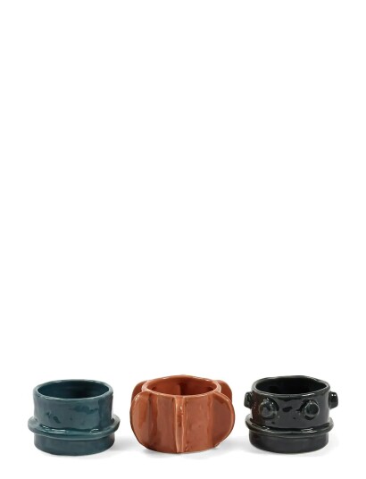Serax Tealight Holder Glazed Molly Set/3 Multi/patterned ONE SIZE Serax Tealight Holder Glazed Molly Set/3 Multi/patterned ONE SIZE