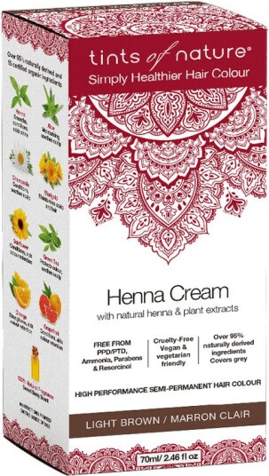 Tints Of Nature Henna Cream Hårfarge 90 Ml. Light Brown Hårpleie Hårfarge Hårfarge & Tilbehør