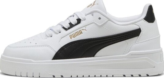 Shuffle Downtown Lo Jr PUMA White PUMA Black PUMA Gold størrelse 36