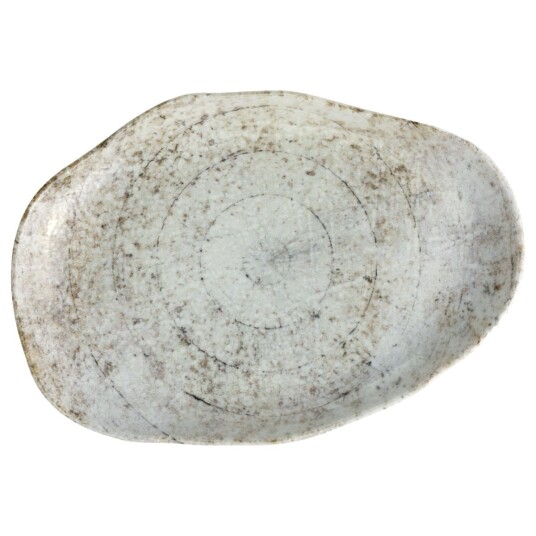 VEGA Tallerken Gironia asymmetrisk; 20.5x14 cm LxB; Gråbrun/taupe; 6 Stykk / Forpakning