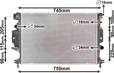 VAN WEZEL 18002642 Radiator motorkjøling