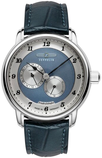 Zeppelin Herreklokke 85683 Friedrichshafen Blå/Lær Ø40 mm