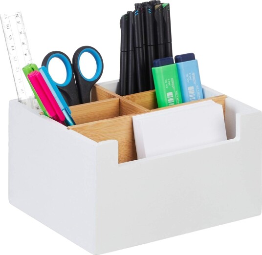 Bambus Desk Organizer – Oppbevaringsløsning med 5 spor