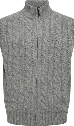 Polo Ralph Lauren Cable Knit Wool Cashmere Sweater Vest FAWN GREY HEATHER S Polo Ralph Lauren Cable Knit Wool Cashmere Sweater Vest FAWN GREY HEATHER S