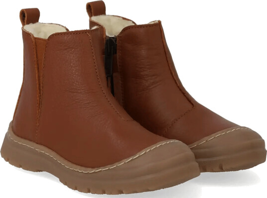 ANGULUS Boots Flat With Zipper Brown 30