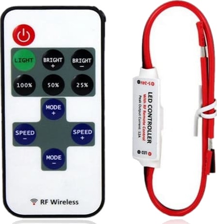 Trådløs RF LED-Dimmer Med Fjernkontroll 12v