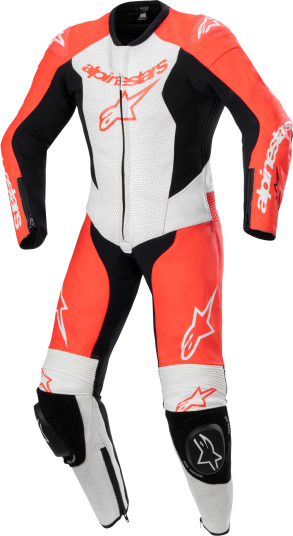 Alpinestars MC Skinndress GP Plus V2 1 PC Barn Rød Fluo Hvit Svart