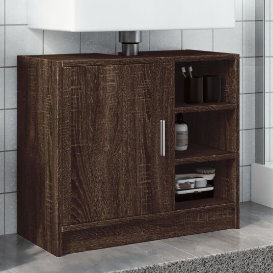 Servantskap brun eik 63x29x55 cm konstruert tre 8721102815577