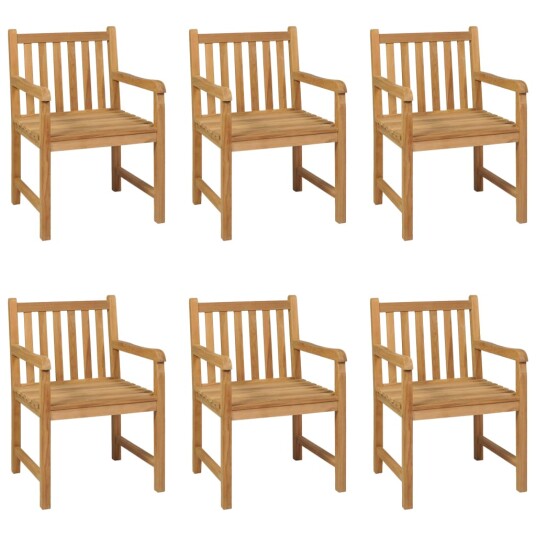 vidaXL Utendørs spisestue 7 deler heltre teak