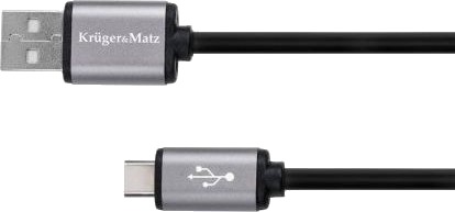 Usb-Kabel Kruger&Matz Usb-A Til Usb-C 1 M Svart Km1239